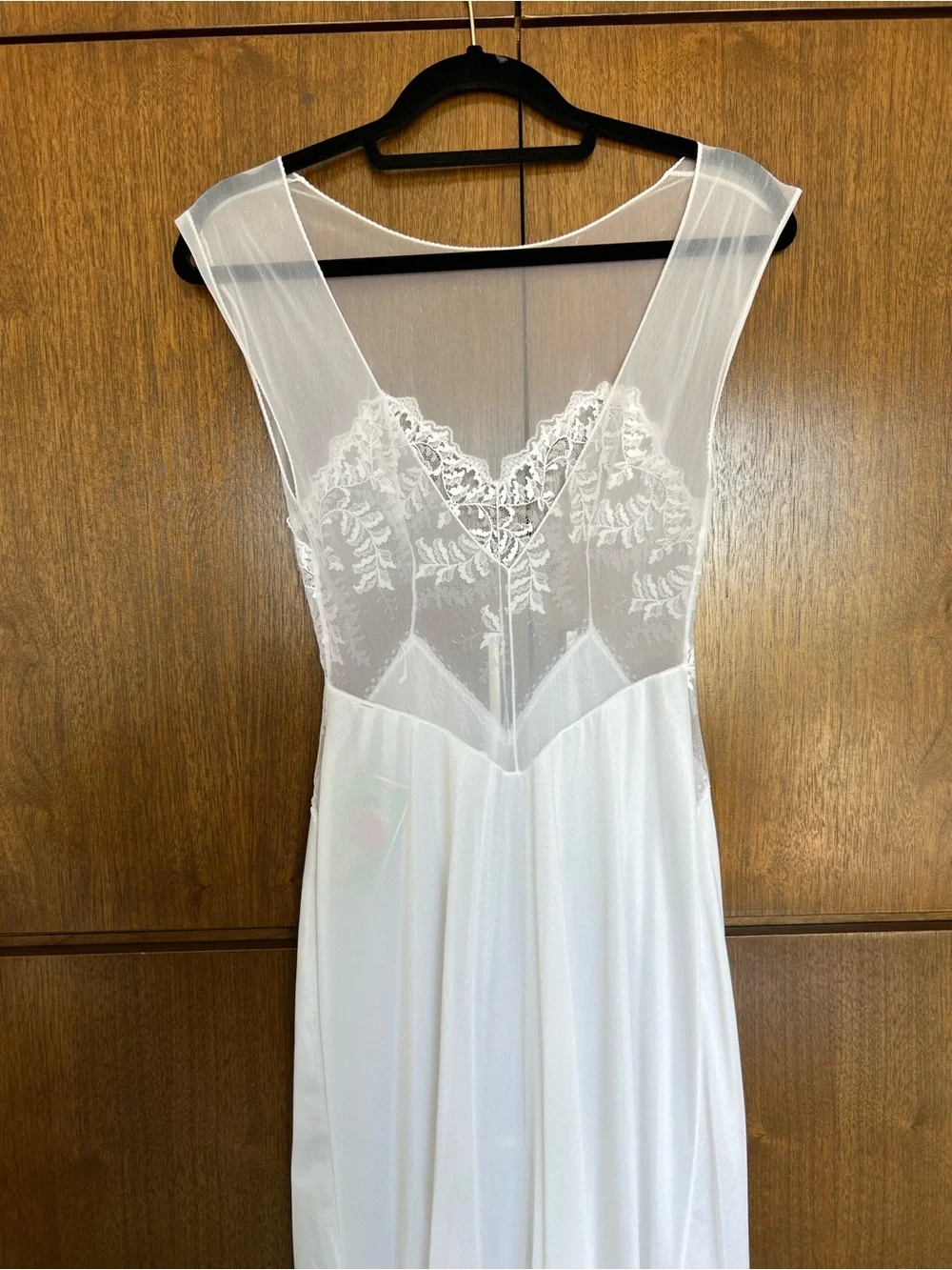 Vintage Sheer Lace White Women's Dress - Picture 5 of 8